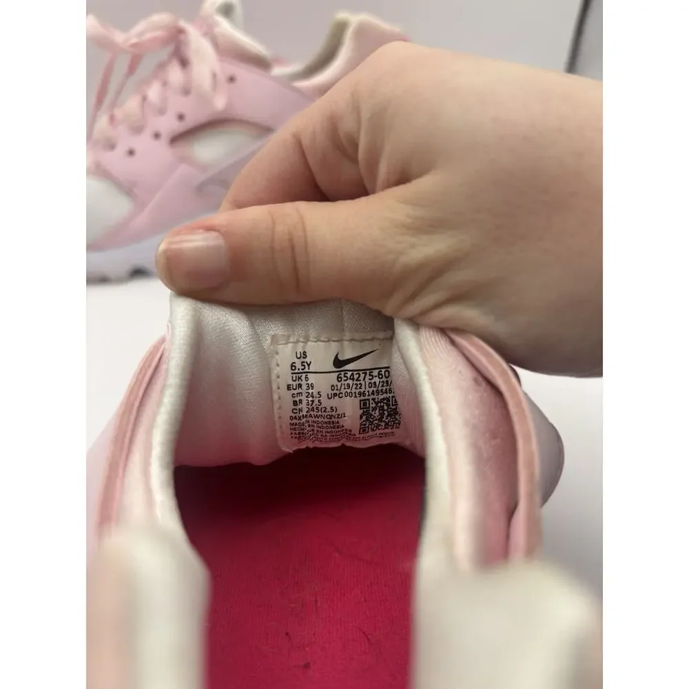 Nike Huarache Run GS Pink Sneakers Girls Size 6.5 Y